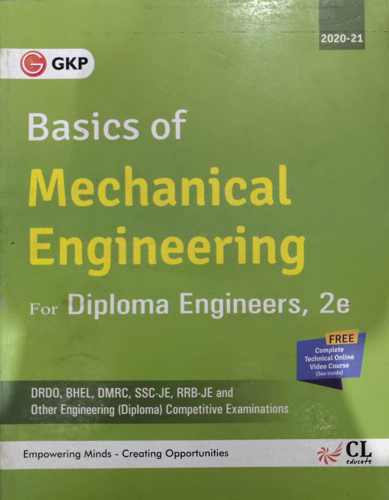 Basics of Mechanical Engineering For Diploma Engineers 2e - GKP - 2020-21