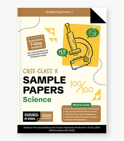 Science Sample Papers
CBSE Class 10 Exam 2026
By Oswal Publishers