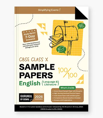 English (Language & Literature) Sample Papers
CBSE Class 10 Exam 2026
By Oswal Publishers