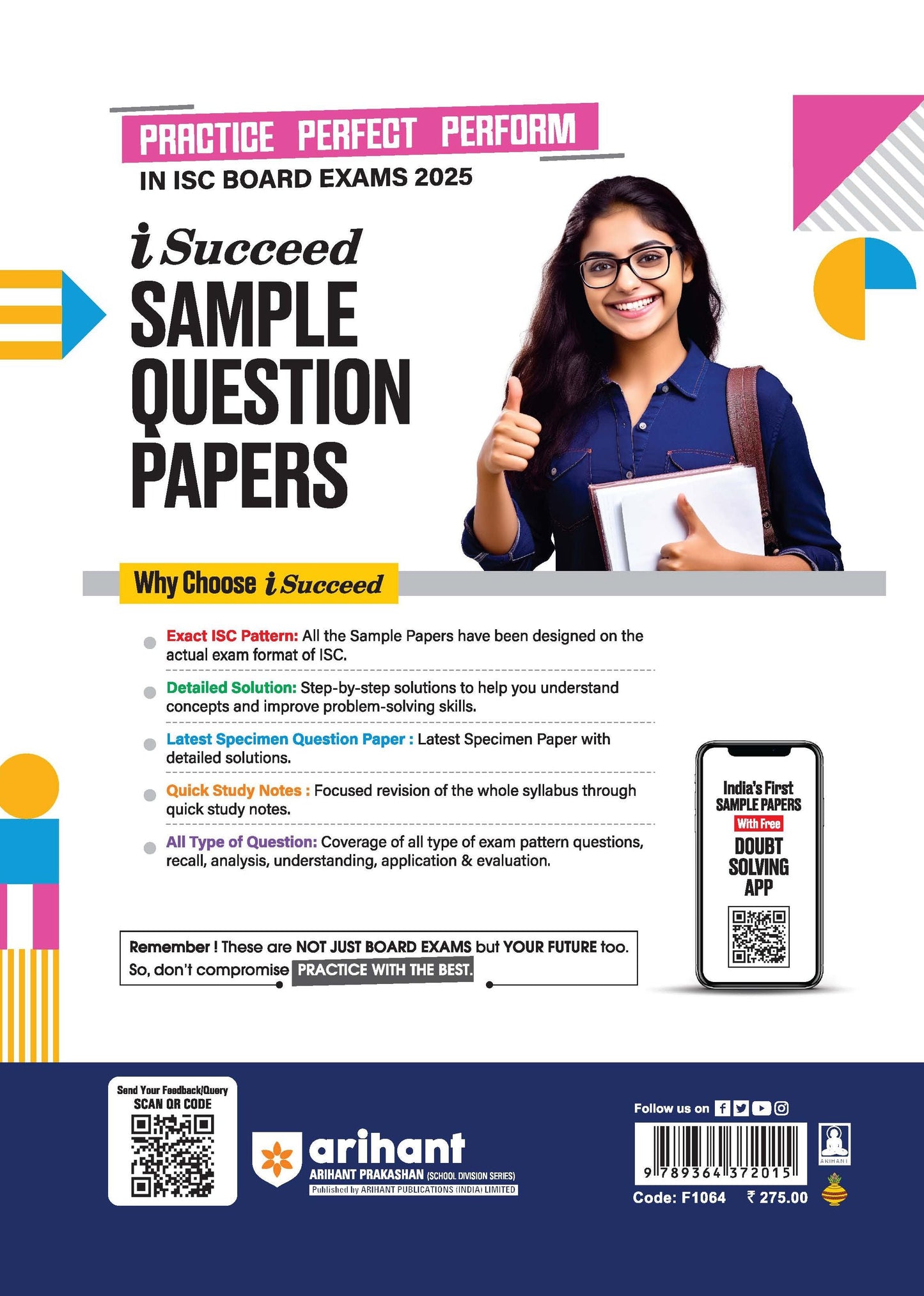 Succeed ISC Chemistry Class 12th | 15 Sample Question Papers | For ISC Exams 2025