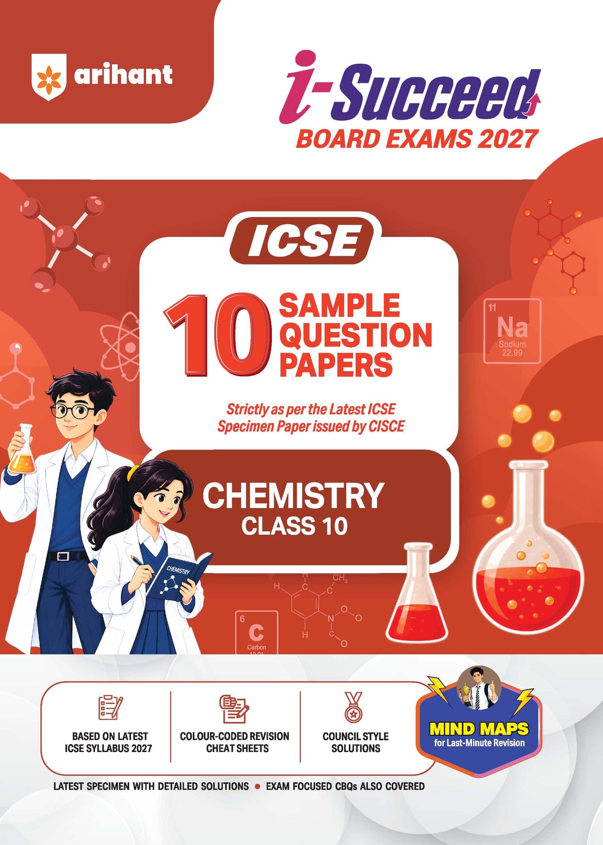 Arihant i-Succeed Board Exams 2027 ICSE 10 Sample Question Papers Chemistry Class 10