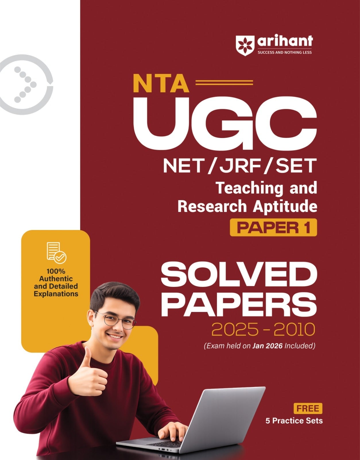 NTA UGC NET Paper 1 | Solved Papers 2025-2010 | Teaching & Research Aptitude | Arihant`