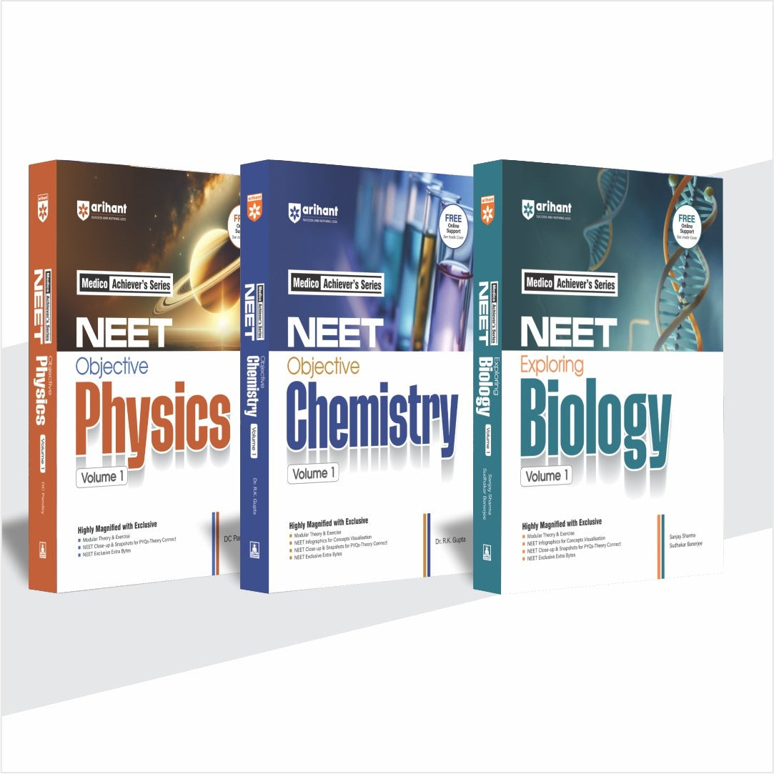 Combos on Medico Achiever's Series for NEET | Physics, Chemistry, Biology | Volume 1| Set of 3 books