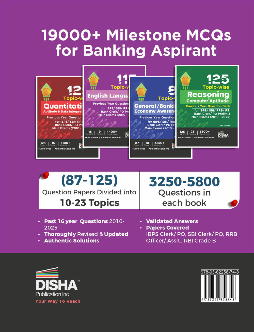 Disha 115 Topic-wise English Language Previous Year Question Bank for IBPS/ SBI/ RRB/ RBI Bank Clerk/ PO Prelim & Main Exams (2010 - 2025) 9th Edition | 100% Solved General English PYQs |Disha|
