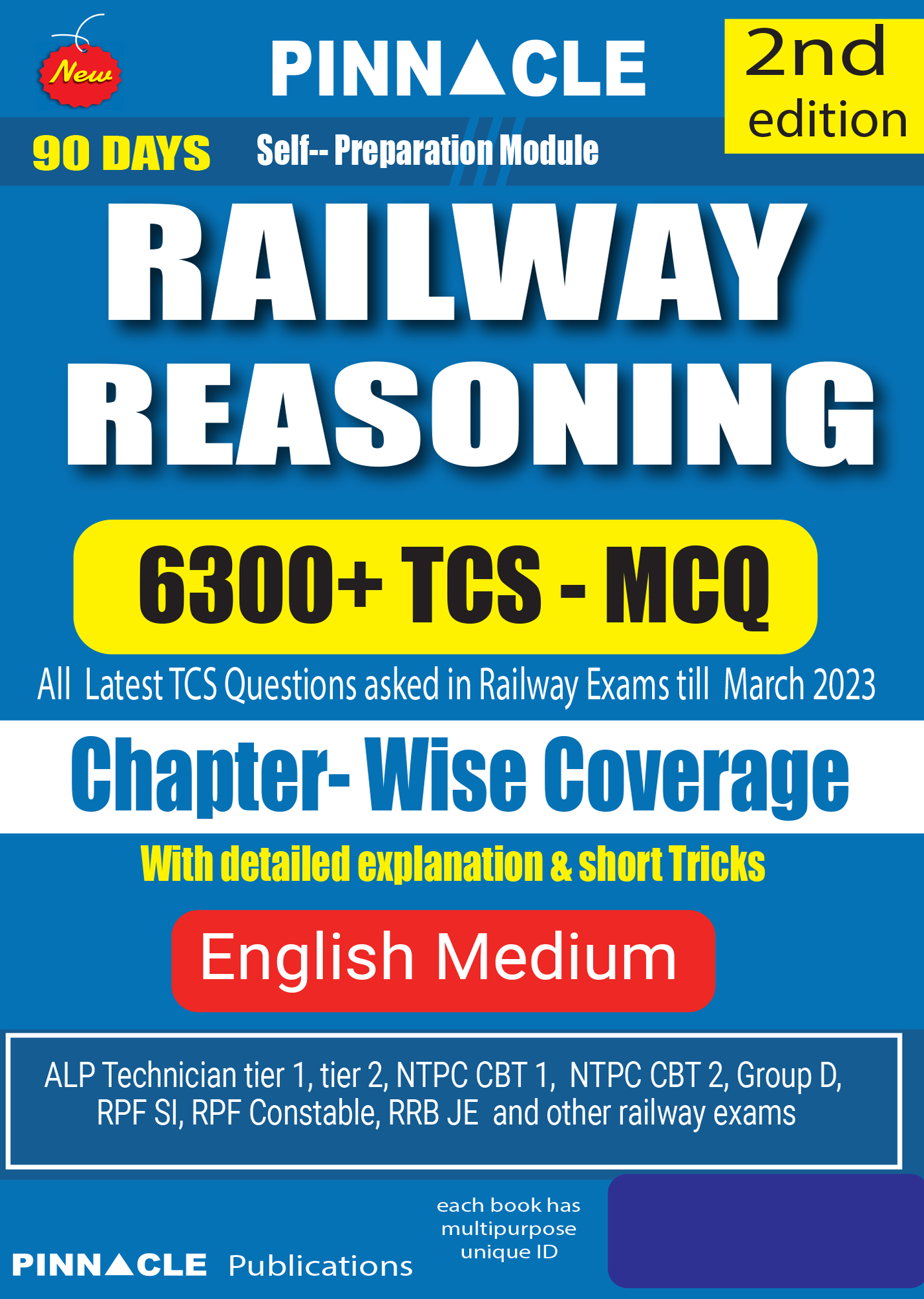 Railway Reasoning 6300 TCS MCQ Chapter-Wise 2nd edition english medium|PINNACLE