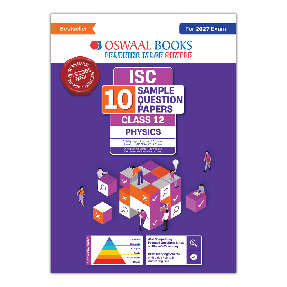 Oswaal ISC 10 Sample Question Papers Class 12 Physics (For 2027 Exam)