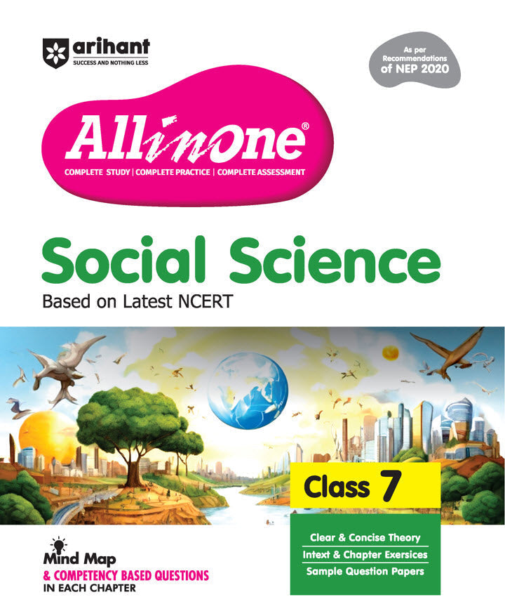 CBSE All in One Social Science Class 7 Exam 2025-26 | Sample Question Papers, Mind Map & Competency Based Questions | Based on Latest NCERT| Arihant