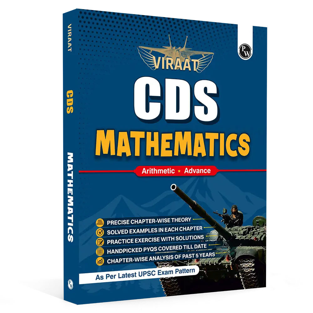 Viraat CDS OTA Book 2026 Mathematics | PYQ (2026-21) | Latest 2026 Solved Paper | Chapterwise Theory, Solved Examples, Practice Exercises & Past Year Questions
By PW