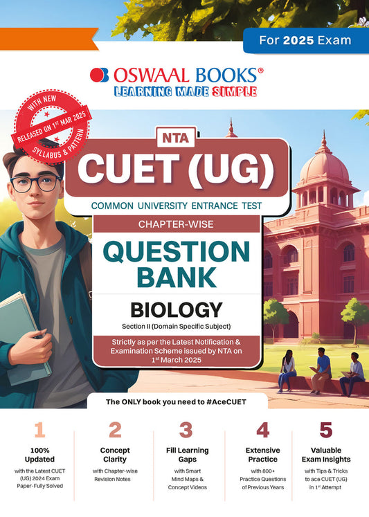 NTA CUET (UG) Chapterwise Question Bank Biology (For 2025 Exam)| Oswaal
