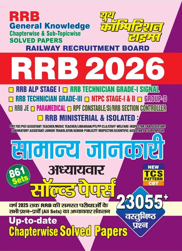 RRB GK previous year solved paper 2026 Hindi medium