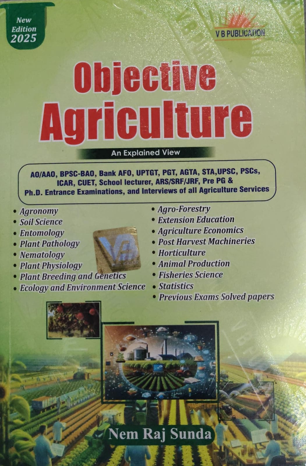 Objective Agriculture - An Explained View - New Edition 2025 - Nem Raj Sunda - VB Publication