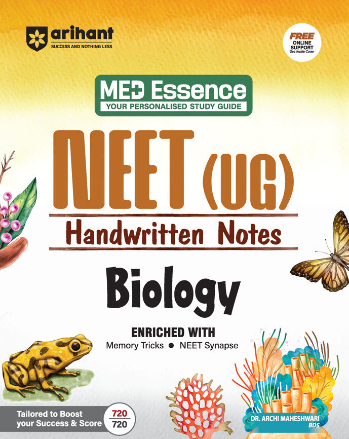 MED Essence NEET (UG) Biology Handwritten Notes | Study Guide | By Dr. Archi Maheshwari| Arihant