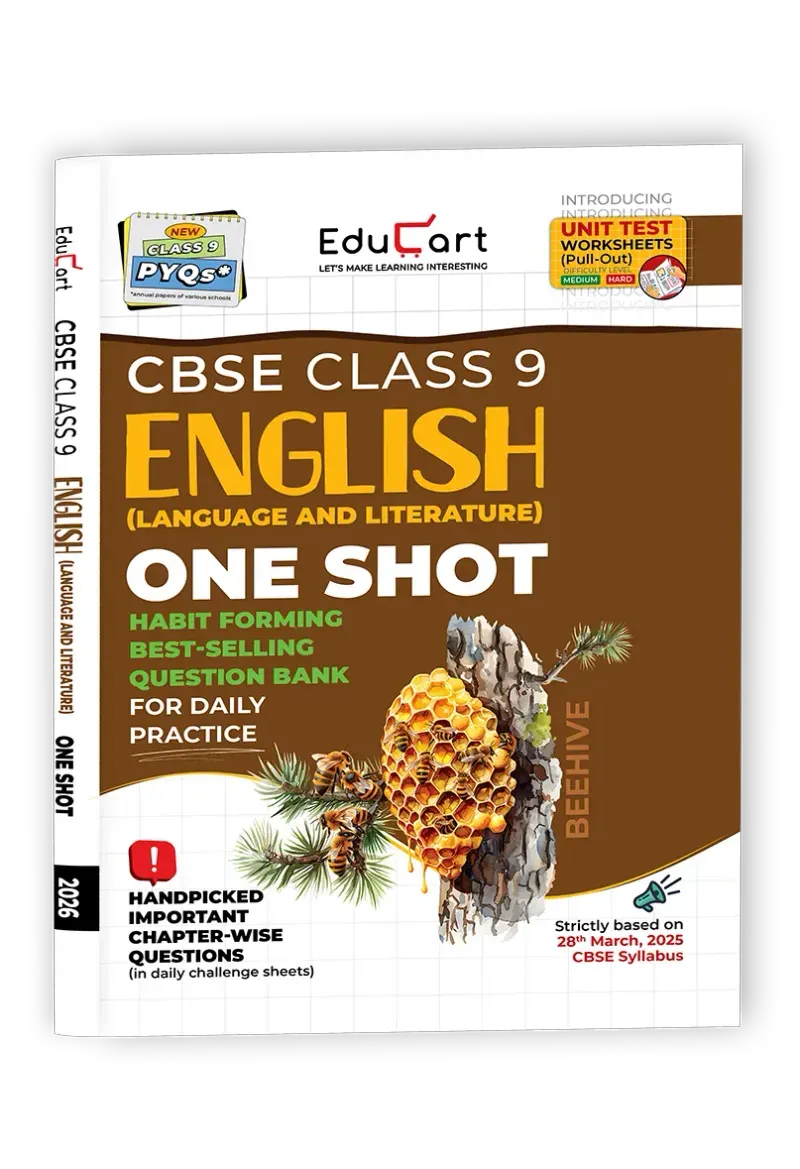 Educart CBSE Class 9 English One-shot Question Bank 2026 (Strictly for 2025-26 Exam)