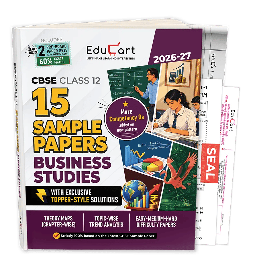 Educart CBSE Class 12 15 Sample Papers Business Studies 2026-27