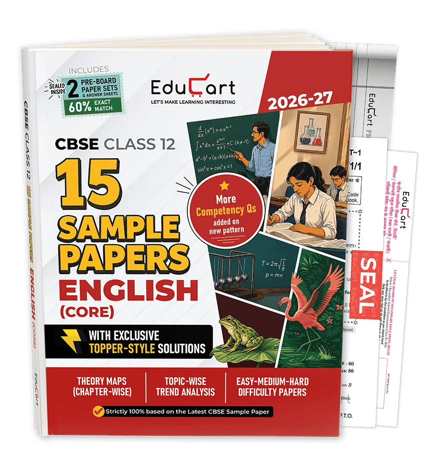 Educart CBSE Class 12 15 Sample Papers English (Core) 2026-27
