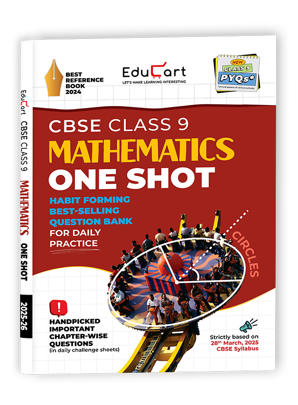 Educart CBSE Class 9 Mathematics One-shot Question Bank 2026 (Strictly for 2025-26 Exam)