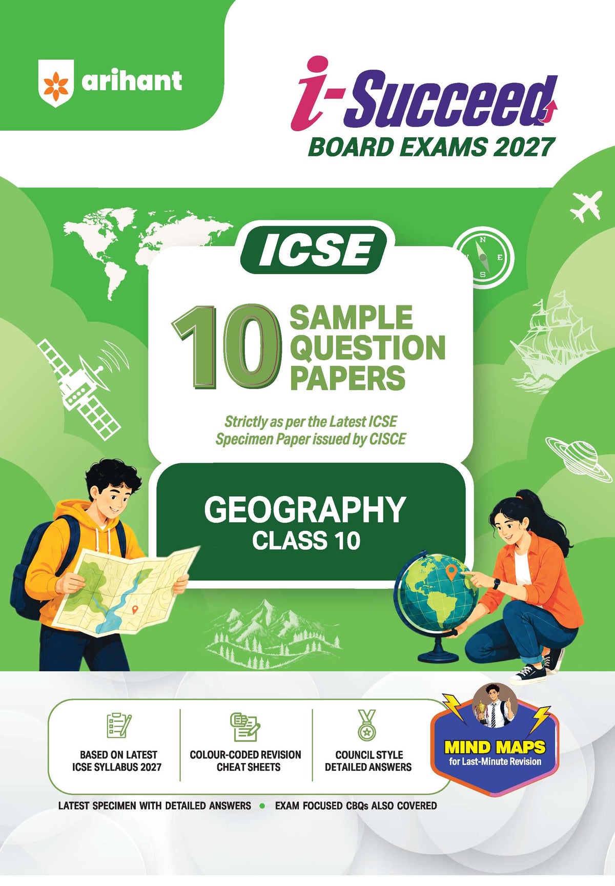 Arihant i-Succeed Board Exams 2027 ICSE 10 Sample Question Papers Geography Class 10