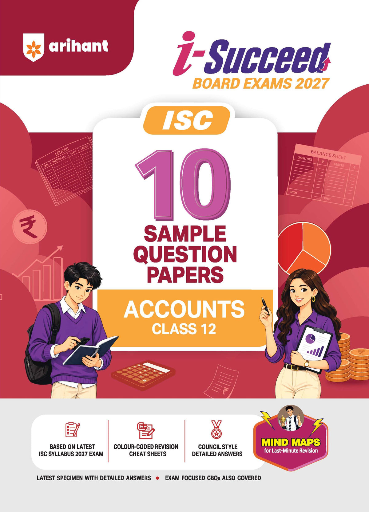 Arihant i-Succeed Board Exams 2027 ISC 10 Sample Question Papers Accounts Class 12