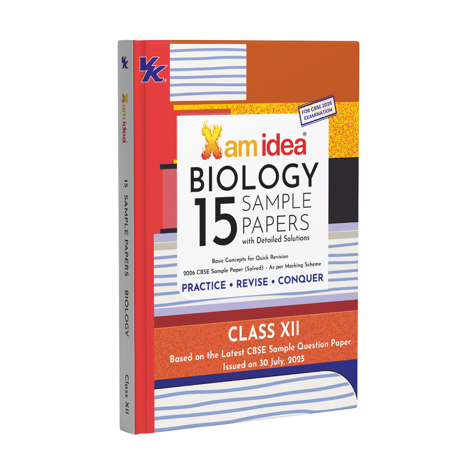 Xam idea CBSE 15 Sample Question Papers Class 12 Biology for 2026 Board Exams (As per the latest CBSE SQP dated 30th July 2025) with Detailed Solutions | With Solved Board Paper 2025 | Basic Concepts for Quick Revision