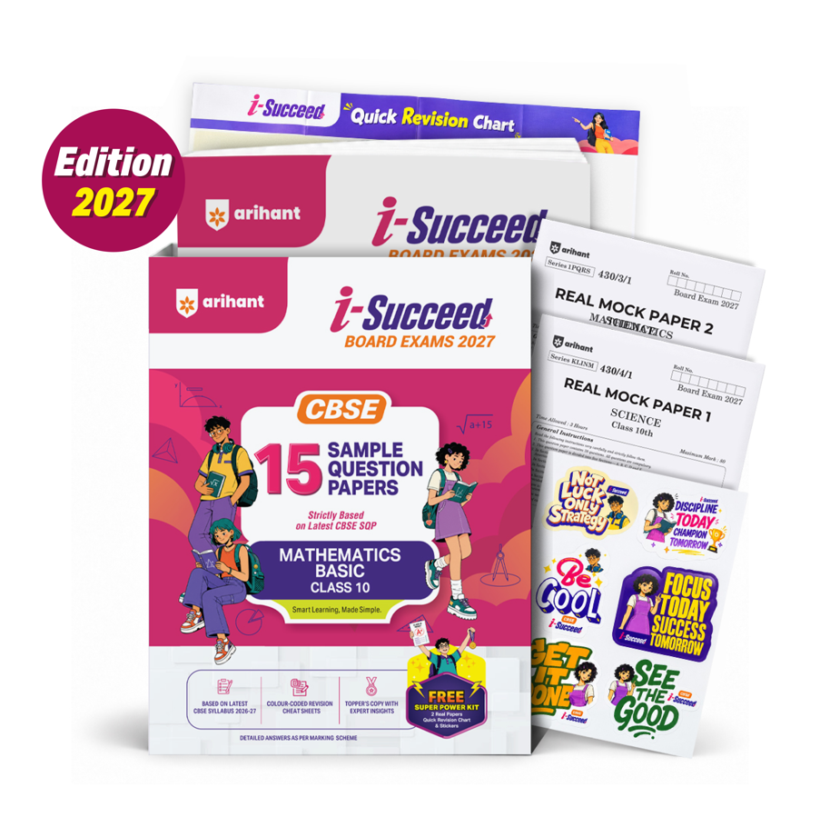 Arihant i-Succeed CBSE 15 Sample Question Papers Mathematics Basic Class 10 Board Exams 2027