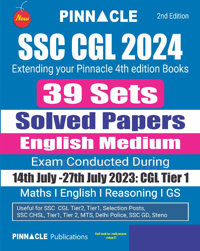 SSC CGL 2024 39 Sets Solved Papers english medium|PINNACLE