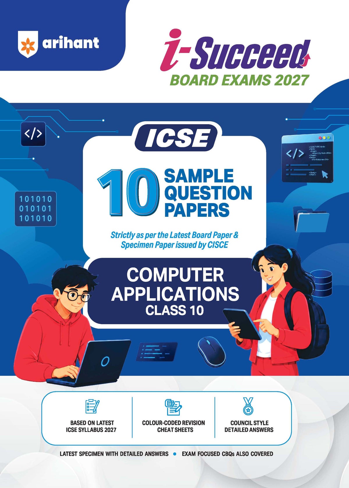 Arihant i-Succeed Board Exams 2027 ICSE 10 Sample Question Papers Computer Applications Class 10