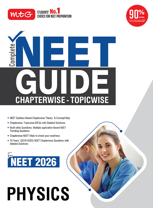 Complete NEET Guide Physics Book For 2026 Exam | 10 Years Chapterwise Questions (PYQs) with Detailed Solutions