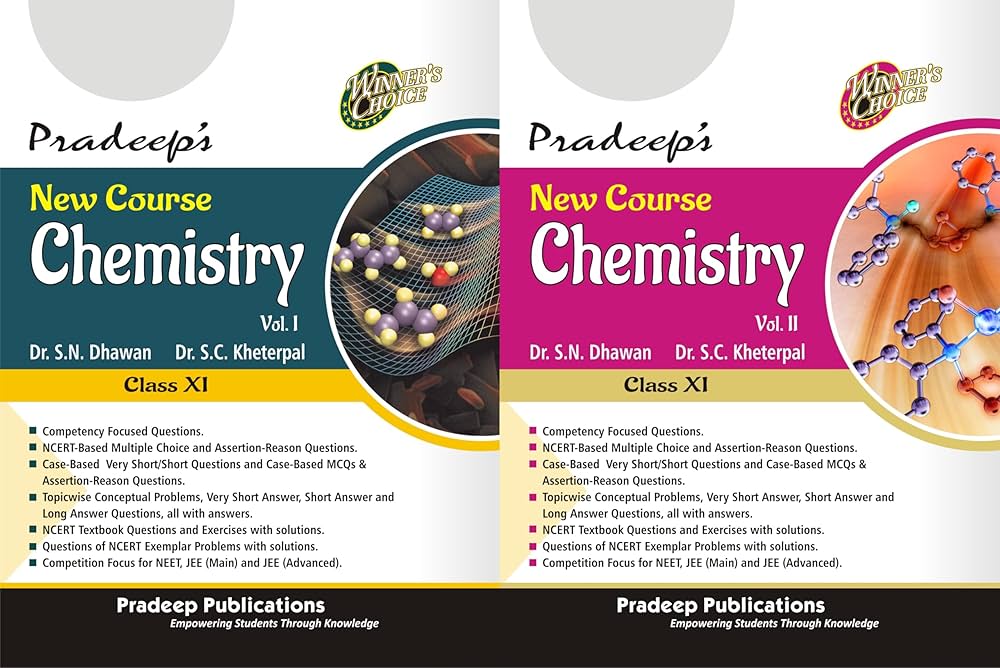 Pradeep's New Course Chemistry for Class 11 (Vol 1 & 2) Examination 2025-26