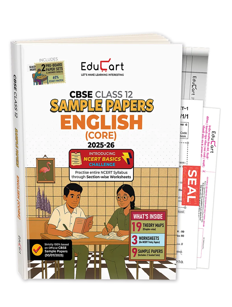 Educart CBSE Sample Paper Class 12 2025-26 – English Core (Based on latest CBSE Sample Papers Released on 30-07-25) For 2026 Board Exam