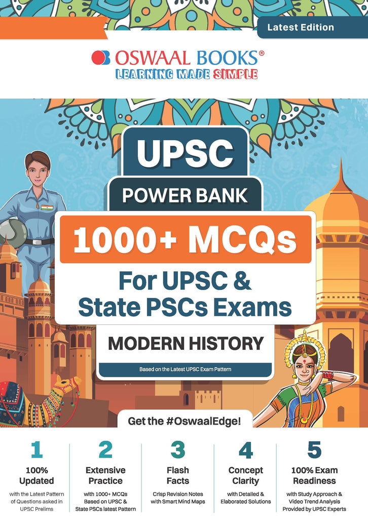 UPSC Power Bank | 1000+ MCQs for UPSC & State PSCs Exams | Modern History | Latest Edition| Oswaal