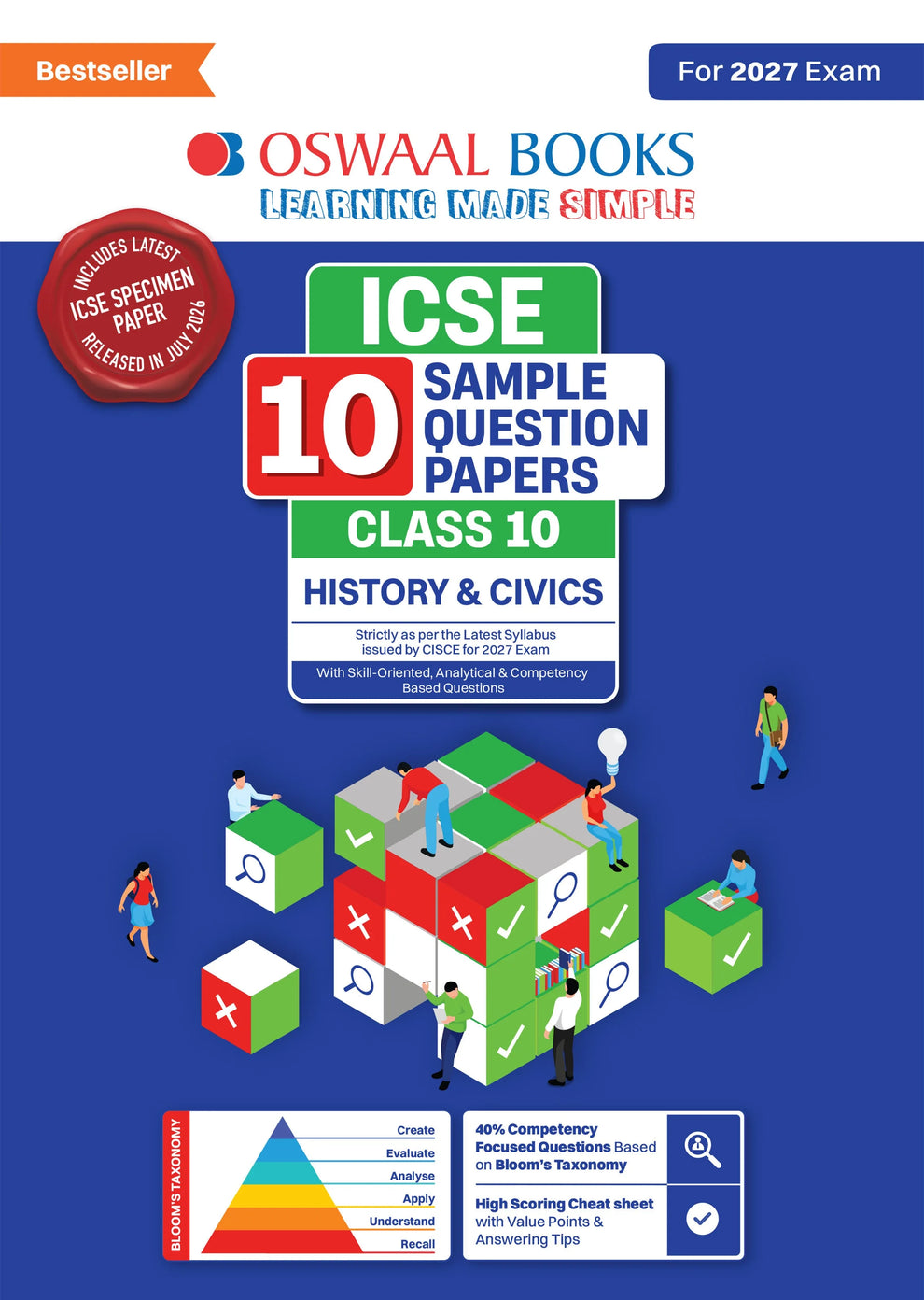 Oswaal ICSE 10 Sample Question Papers Class 10 History & Civics (For 2027 Exam)
