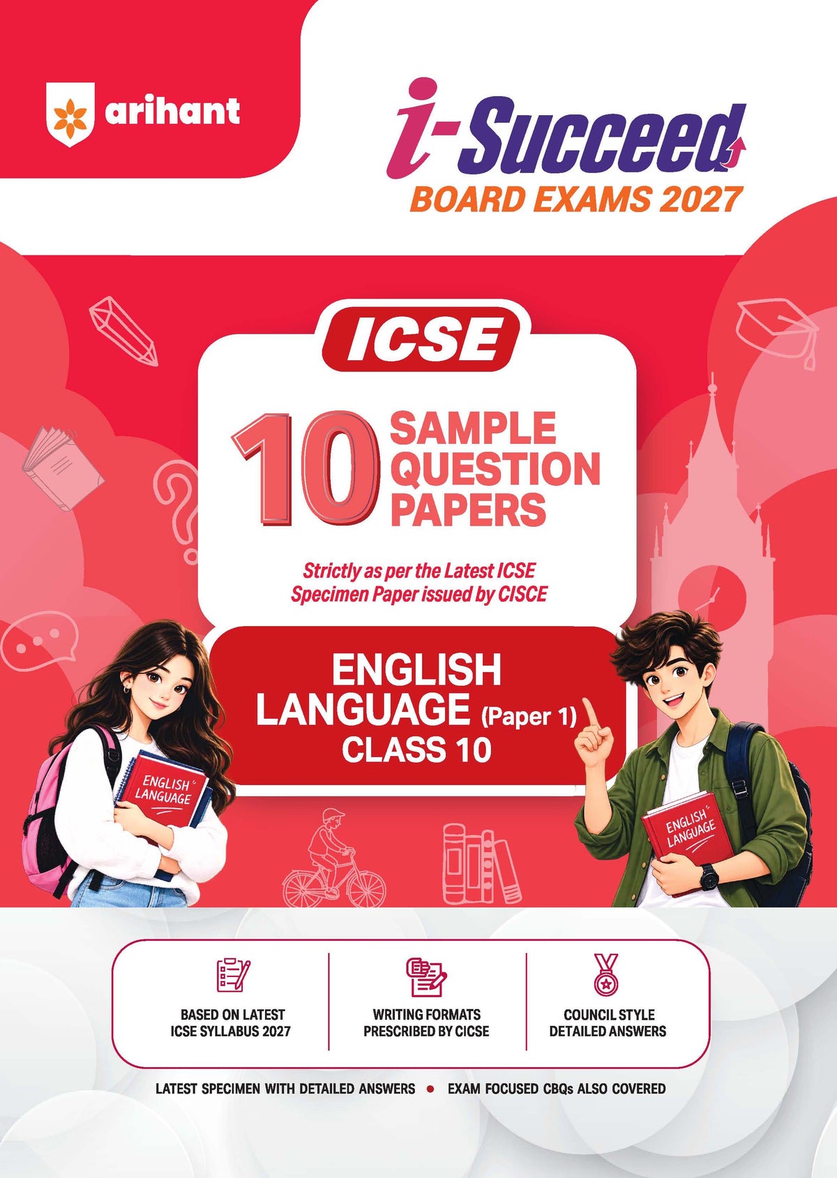 Arihant i-Succeed Board Exams 2027 ICSE 10 Sample Question Papers English Language (Paper 1) Class 10