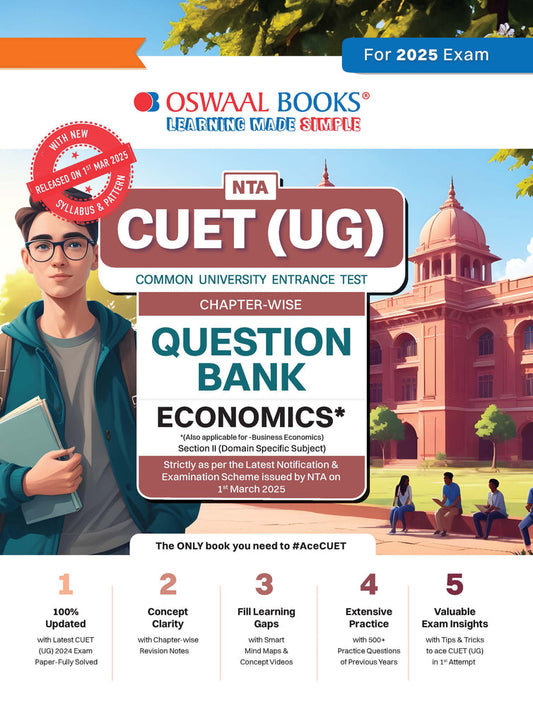 CUET (UG) Chapterwise Qestion Bank Economics (For 2025 Exam)| Oswaal