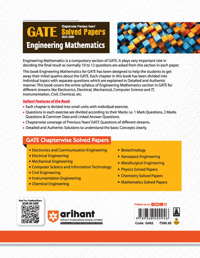 GATE Engineering Mathematics Chapterwise Solved Papers (2025-2000) | By Abhinav Goel & Suraj Singh