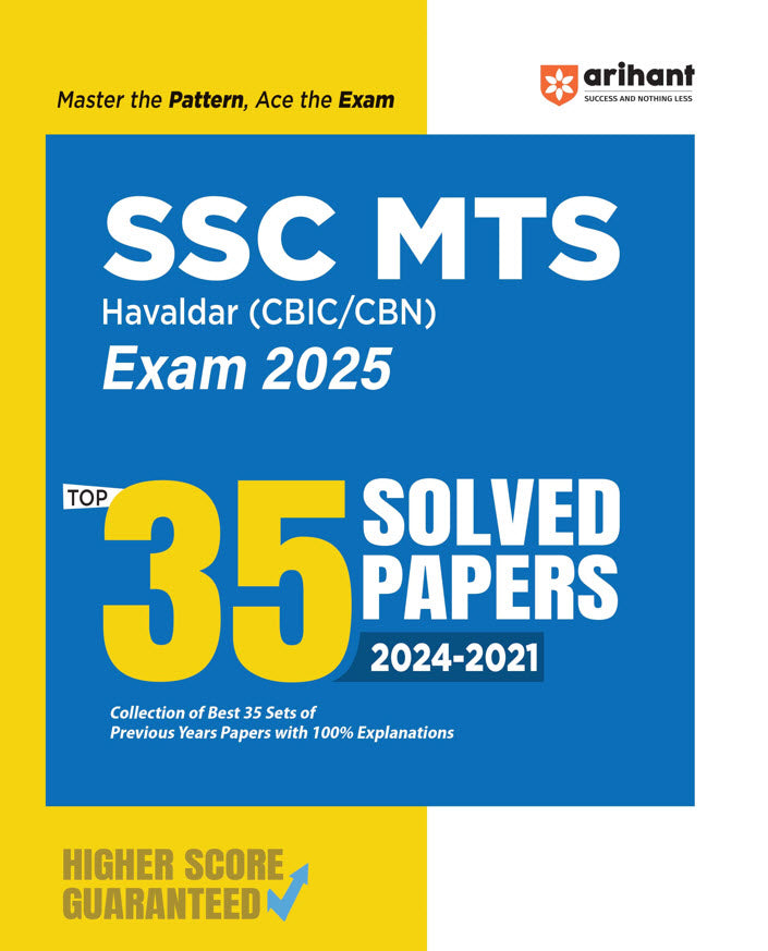 SSC MTS (Hawaldar CBIC & CBN) Exam 2025 | 35 Solved Papers (2023-2017) | English Medium|Arihant|