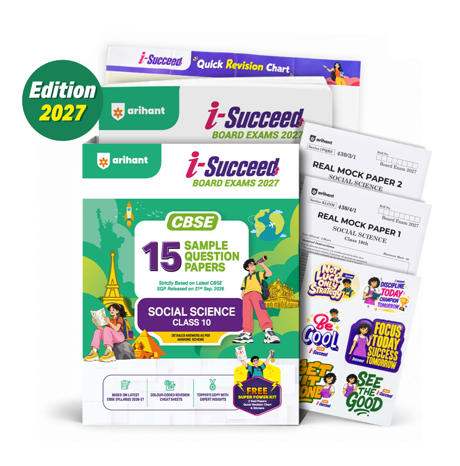 Arihant i-Succeed CBSE 15 Sample Question Papers Social Science Class 10 Board Exams 2027
