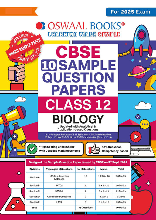 CBSE Sample Question Papers Class 12 Biology (For 2025 Exam)Oswaal