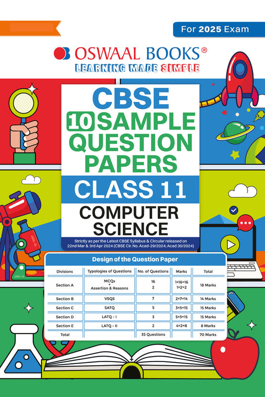 CBSE Sample Question Papers Class 11 Computer Science Book (For 2025 Exam)Oswaal