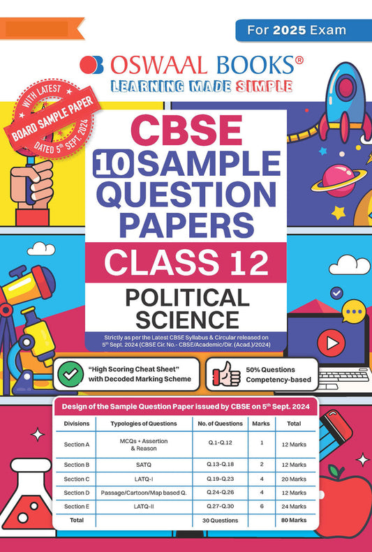 CBSE Sample Question Papers Class 12 Political Science (For 2025 Exam)Oswaal