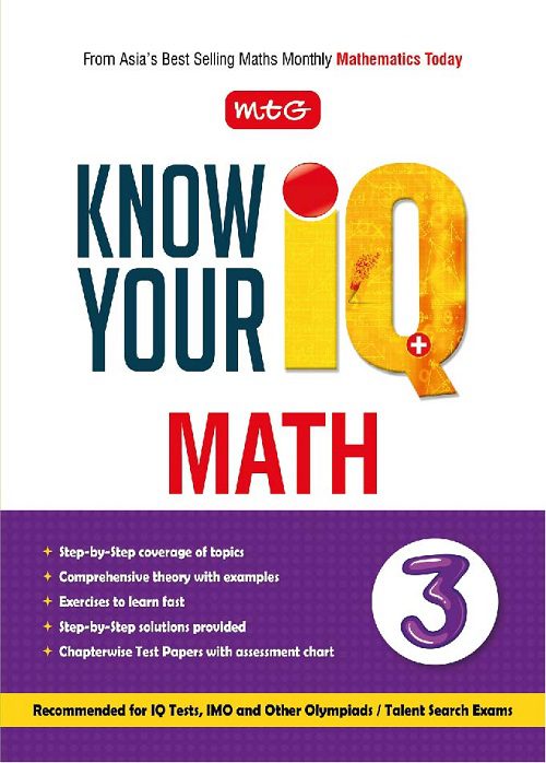 Class 3 Know Your IQ Maths, Publisher: MTG Learning Media Pvt Ltd
