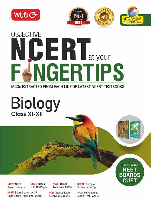 MTG Objective NCERT at your Fingertips is Toppers’ No. 1 Choice for NEET. Leading as Amazon Best seller, it is the most important book along with NCERT and an essential for NEET/BOARDS/CUET. The book has NCERT Notes and HD Pages with diagrams for thorough