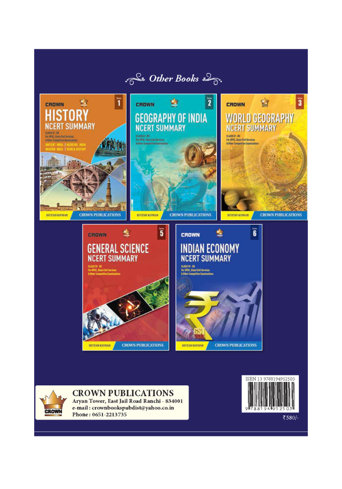 Indian Polity NCERT Summary by Ritesh Kumar ,Crown Publication