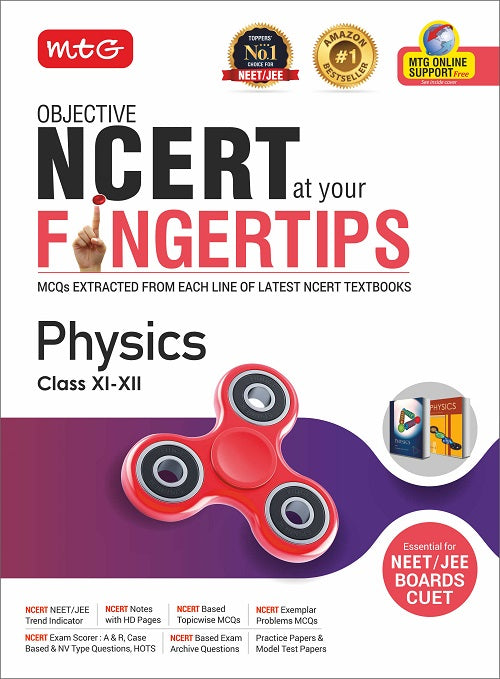 MTG Objective NCERT Physics at your Fingertips is Toppers’ No. 1 Choice for NEET. It is the most important book along with NCERT and an essential for NEET/JEE/BOARDS/CUET. The book has NCERT Notes and HD Pages with diagrams for thor