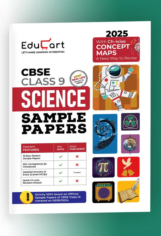 Educart CBSE Science Class 9 Sample Papers for 2024-25 (Introducing Revision Maps) 2025