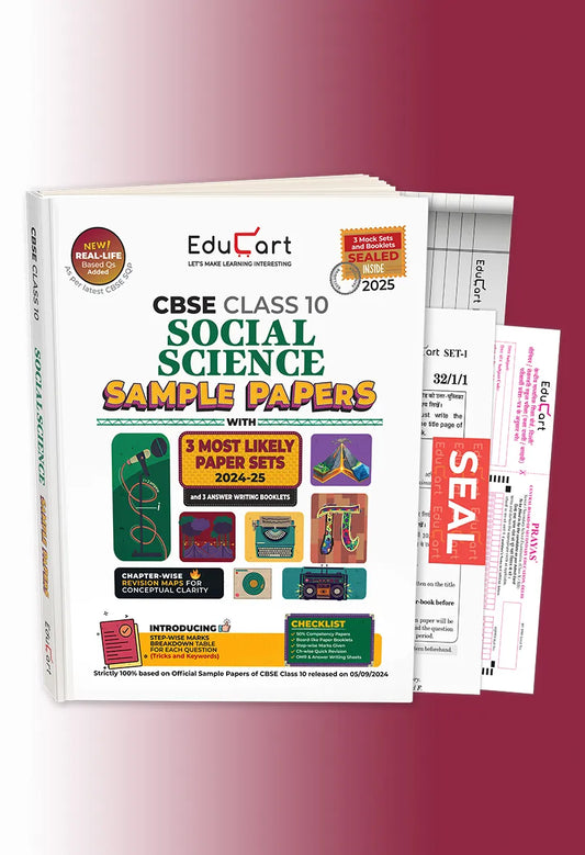 Educart CBSE Social Science Class 10 Sample Paper 2024-25 (With exclusive CBSE Mock Booklets for 2025 Exam)