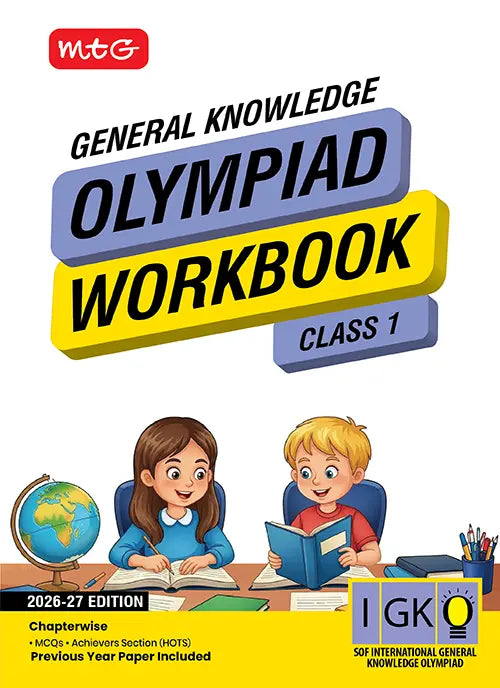 Class 1 International General Knowledge Olympiad (IGKO) Workbook for 2026-27 Exam,Publisher: MTG Learning Media Pvt Ltd