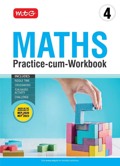 Class 4 Maths Practice-cum-Workbook with NEP Guidelines, Publisher: MTG Learning Media Pvt Ltd