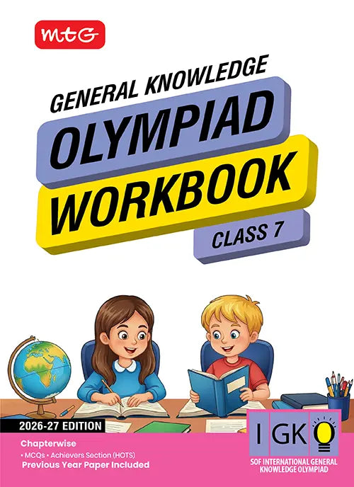 Class 7 International General Knowledge Olympiad (IGKO) Workbook for 2026-27 Exam, Publisher: MTG Learning Media Pvt Ltd