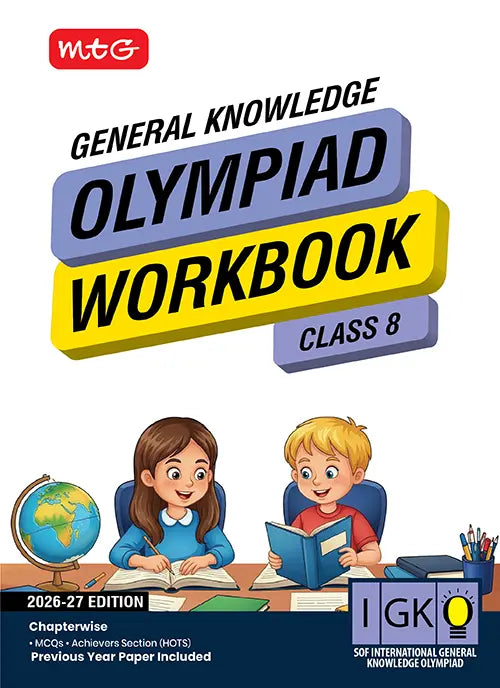 Class 8 International General Knowledge Olympiad (IGKO) Workbook for 2026-27 Exam, Publisher: MTG Learning Media Pvt Ltd