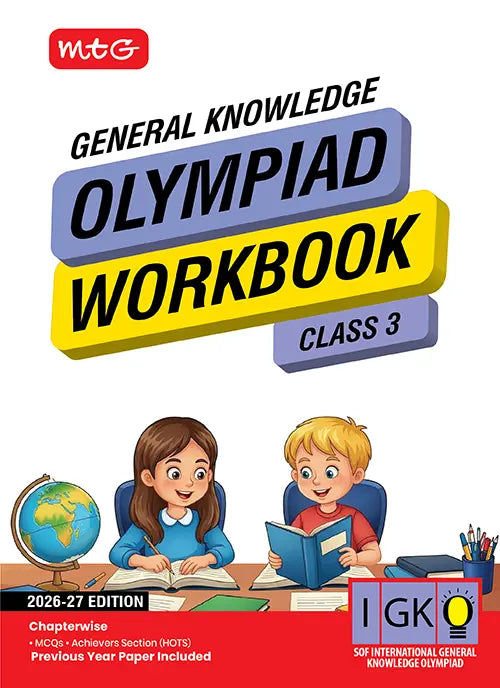 Class 3 International General Knowledge Olympiad (IGKO) Workbook for 2026-27 Exam, Publisher: MTG Learning Media Pvt Ltd